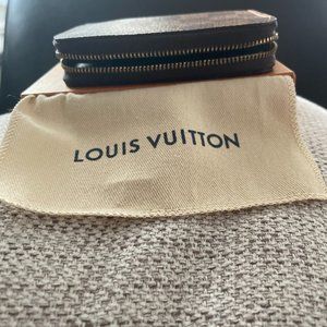Louis Vutton wallet/Damier Ebene coated canvas